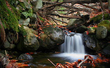 Landscape, Water, Stones, Waterfalls HD wallpaper