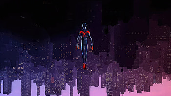 Miles Morales Upside Down , spiderman, superheroes, artwork, digital-art HD wallpaper