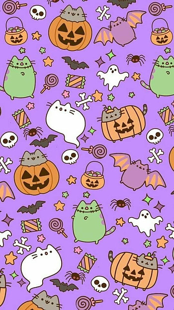 Halloween, orange, pink HD phone wallpaper