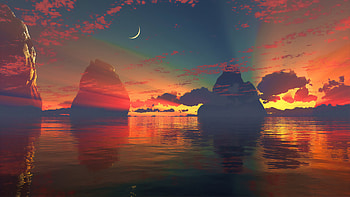 Soothing Lights Of Nature, nature, artist, artwork, digital-art, sunrise, deviantart HD wallpaper