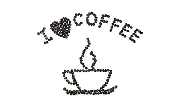 I COFFEE, coffee, heart, hmmmmmmmmm, love HD wallpaper