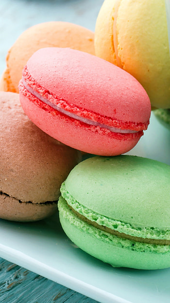 Food and macaron fusion, Elegant and aromatic, Sweet indulgence, Delectable and delightful HD phone wallpaper