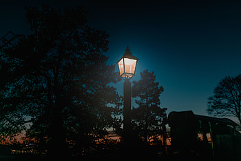 Nature, Night, Shine, Light, Lamp, Lantern, Pillar, Post HD wallpaper