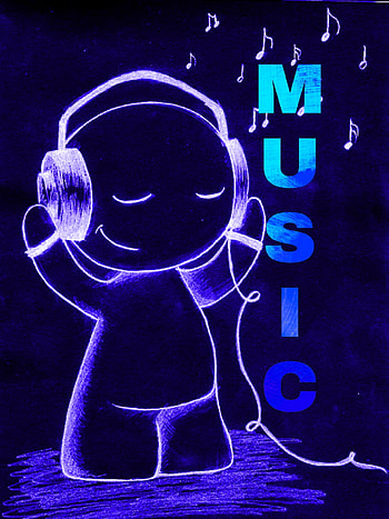 MUSIC, love, special, vibe, alone, art, culture, sketch, cute HD phone wallpaper