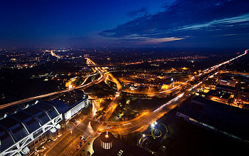 Cities, Night, City, View From Above HD wallpaper