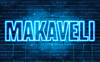 Makaveli, , with names, Makaveli name, blue neon lights, Makaveli Birtay, Happy Birtay Makaveli, popular italian male names, with Makaveli name HD wallpaper