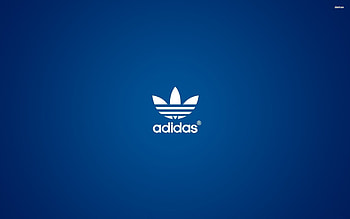 adidas, blue, white, logo HD wallpaper