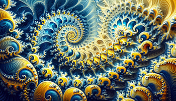 Stunning Julia Set Fractals, Julia Set, fractal, Abstract, blue, yellow, abstract blue HD wallpaper