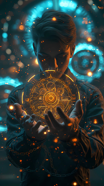 Master of Time 1, man, portrait, Fantasy & Sci Fi HD phone wallpaper