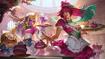 Cafe Cuties Sivir, riot games, league of legends, cafe cuties, lol HD wallpaper