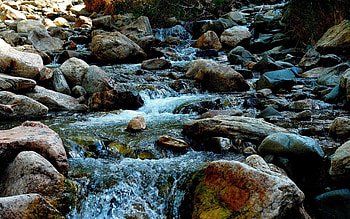 Nature, Rivers, Stones, Sky, Pressure HD wallpaper
