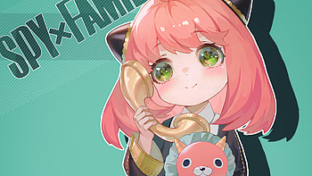 Green Eyes Anya Forger Spy x Family HD wallpaper