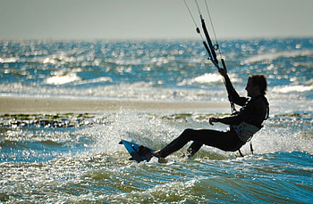 Kite surfing, Renesse Zeeland, Wakeboard sports, Beach destination HD wallpaper