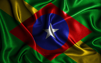 Braganca flag, , silk wavy flags, brazilian cities, Day of Braganca, Flag of Braganca, fabric flags, 3D art, Braganca, cities of Brazil, Braganca 3D flag HD wallpaper