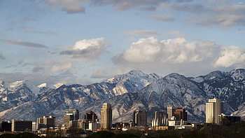 Salt Lake City skyline, Top backgrounds HD wallpaper