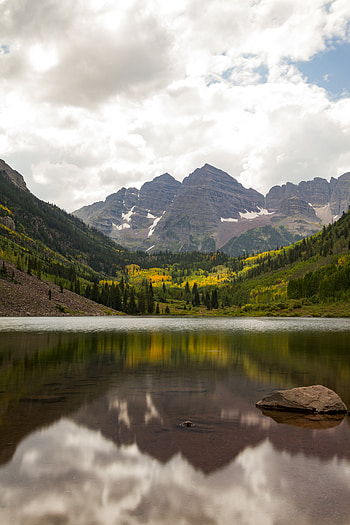 Landscape, Nature, Mountains, Lake, Shore, Bank, Valley HD phone wallpaper