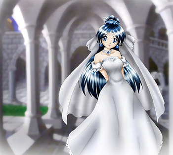 Courtyard Bride, white, anime, courtyard, bride HD wallpaper