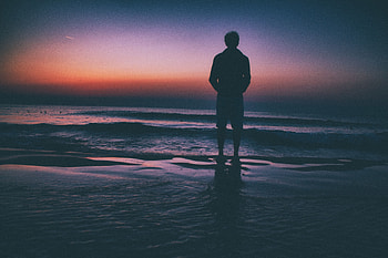 Alone, Sunset, Silhouette, Miscellanea, Miscellaneous, Loneliness, Lonely HD wallpaper