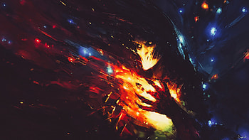 Skull Burning Hands Painting Digital Art , skull, painting, artist, artwork, digital-art HD wallpaper