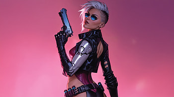 Future Shock The Gunslinger, artist, artwork, art, digital-art, ai, cyberpunk HD wallpaper