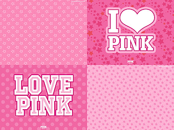 I love pink, pink, victoria secret, love, cute, heart HD wallpaper