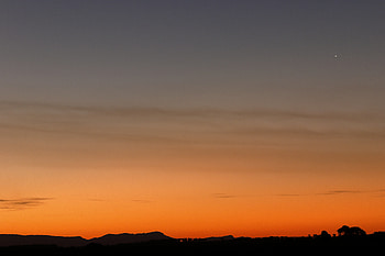 Nature, Sunset, Sky, Silhouette, Hill HD wallpaper