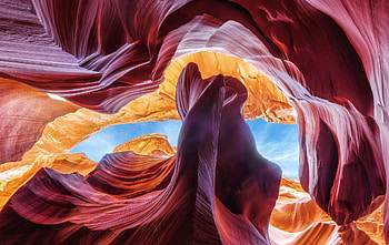 Antelope Canyon Sky View, Nature, Rocks, Canyons, Sky HD wallpaper
