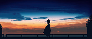 Looking Straight, anime-girl, anime, artist, artwork, digital-art, alone HD wallpaper