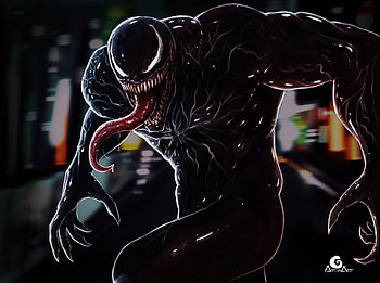 Venom Speedpaint, venom-movie, venom, supervillain, digital-art, artwork, art, artstation HD wallpaper