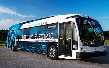 Proterra Catalyst BE40 XR, blue bus, 2021 buses, R, electric buses, passenger transport, passenger bus, Proterra HD wallpaper