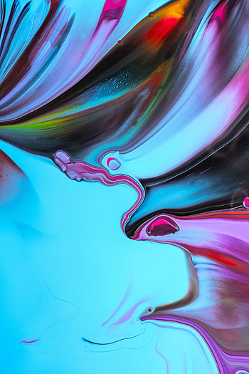 Paint, mixing liquid art, colorful HD phone wallpaper