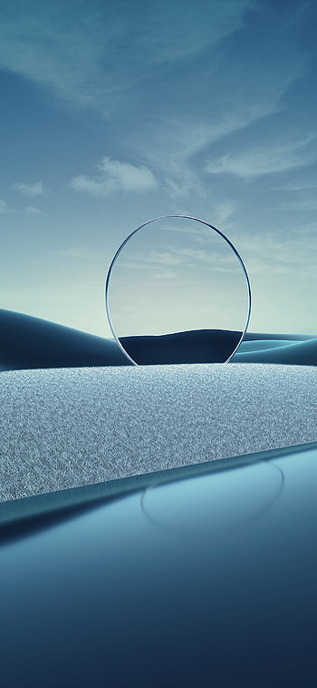 Mirror surreal, Blue fusion nature, Clear sky background, Captivating visuals HD phone wallpaper