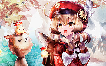Klee, , 3D art, Genshin Impact, protagonist, Pyro characters, manga, Klee Genshin Impact HD wallpaper