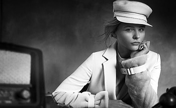 Chloe Moretz, celebrity, black and white, beautiful, models, people, hat, actresses HD wallpaper