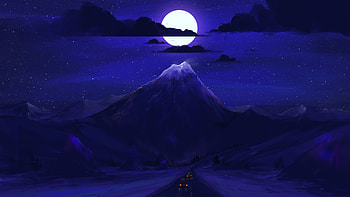 Moon Light Ride , moon, artist, artwork, digital-art, deviantart HD wallpaper