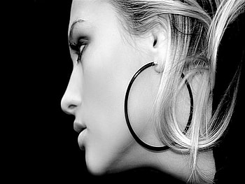 Give Me the Power..., model, graphy, black and white, face, eye, woman HD wallpaper