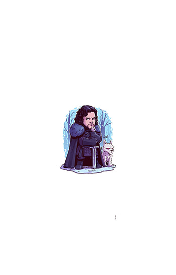 Game of thrones, Jon Snow, minimal, art HD phone wallpaper