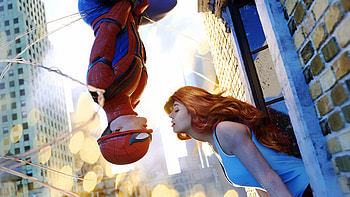 Spider Man And Gwen, superheroes, artwork, spiderman, love, couple HD wallpaper