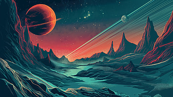 Otherworldly Sci-Fi Landscape, Sci Fi, space, planet, illustration HD wallpaper