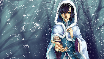 Anime, Hand, Girl, Cape, Brunette HD wallpaper