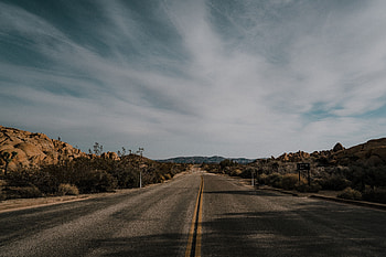 Nature, Sky, Horizon, Road, Markup, Asphalt HD wallpaper