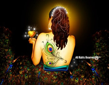 Her Golden Heart , feathers, peacocks, gold, emotions, beauty, feelins, sincerity, life, love, heart HD wallpaper