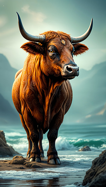 Taurus Aesthetic: Captivating , Animal, nature, landscape HD phone wallpaper