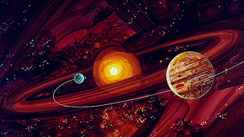 Sun, orbit, planets, space, artwork HD wallpaper