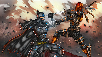 Batman Vs Deathstroke Dc Fight , batman, deathstroke, superheroes, artist, artwork, digital-art, artstation HD wallpaper