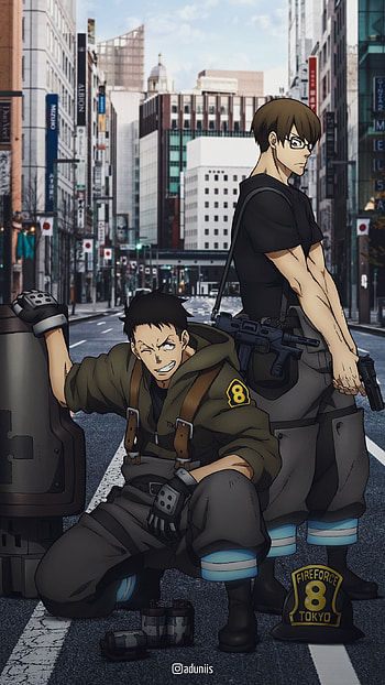 Fire Force, tokyo, shinra, fireforce, obi, manga, anime HD phone wallpaper