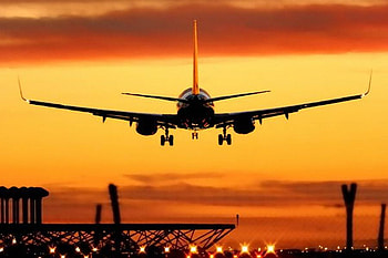 Landing at Sunset, cool, landing, at sunset HD wallpaper