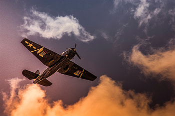 Grumman TBF Avenger Aircraft Sky Clouds , aircraft, planes, sky, clouds HD wallpaper