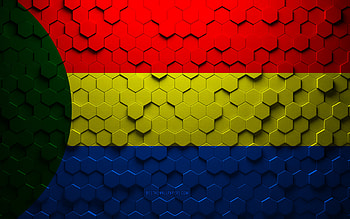 Flag of Itaituba, honeycomb art, Itaituba hexagons flag, Itaituba 3d hexagons art, Itaituba flag HD wallpaper