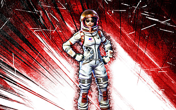 Moonwalker, grunge art, Fortnite Battle Royale, Fortnite characters, Moonwalker Skin, red abstract rays, Fortnite, Moonwalker Fortnite HD wallpaper